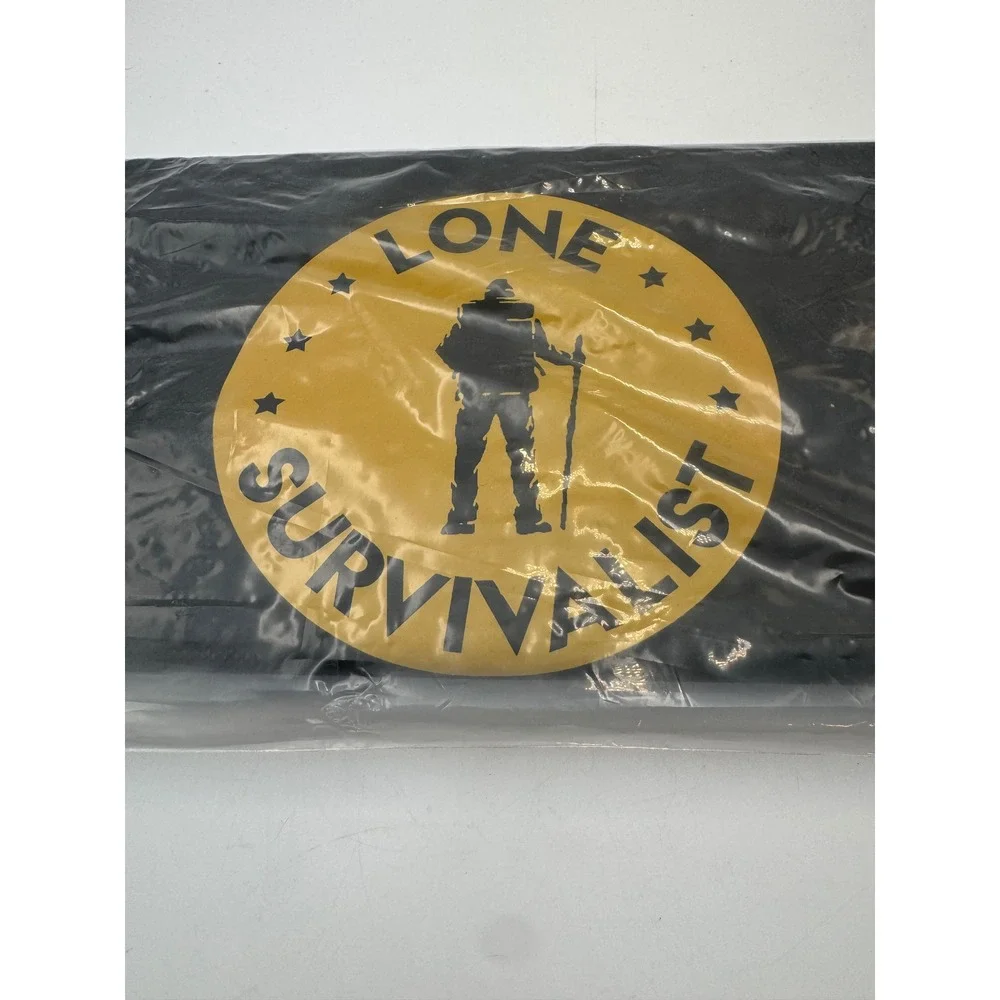 Lone Survivalist 30L Waterproof Dry Bag Black Yellow Logo Outdoor Gear NEW
